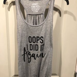 “Oops I did it again” maternity tank top
